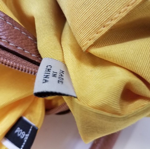 Kate Spade Shoulder Bag Purse handbag beige brown leather yellow interior tote - Picture 6 of 11